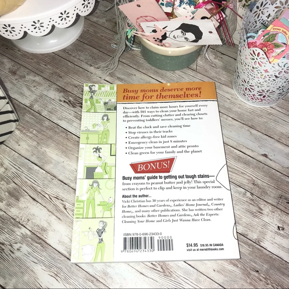 How To Clean Your Home Fast 591 Tips For Busy Moms PB Book By Vicki Christian - Picture 2 of 2